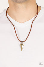 Load image into Gallery viewer, Pharaohs Arrow - Brass (Men&#39;s Necklace)
