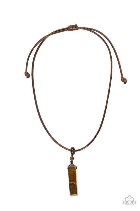 Comes Back ZEN-fold - Brown (Men's Necklace)